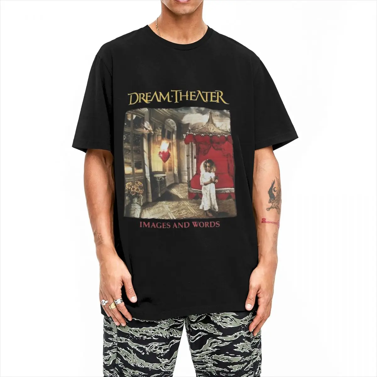 Men Women\'s Images Dream Theater Music Band T Shirts 100% Cotton Tops Novelty Short Sleeve O Neck Tees Printed T-Shirts