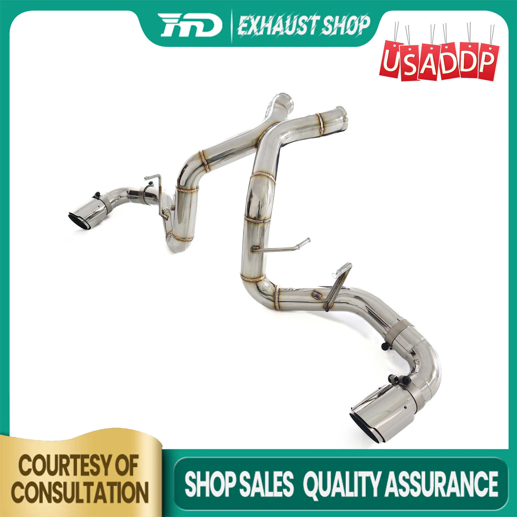 

HMD Catback for Mclaren 570S 540C 570GT Precision X-tube design improves performance SS304 with Tips for car