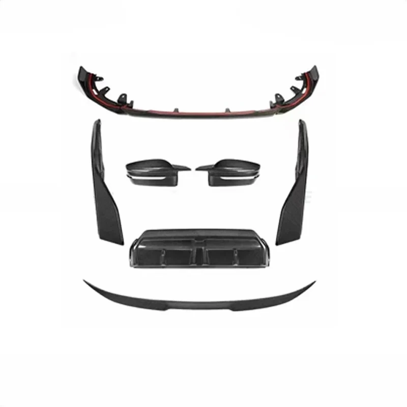 

Hot selling Suitable for black MP kit with carbon fiber front lip side skirts and rear spoiler