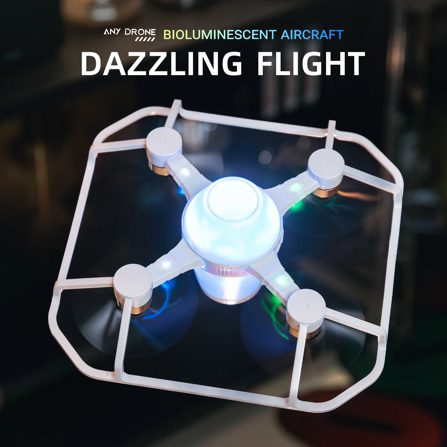 New Cool Lights Drone Remote Control Aircraft Quadcopter Brushless Motor Drop-Resistant Model Aircraft Toy
