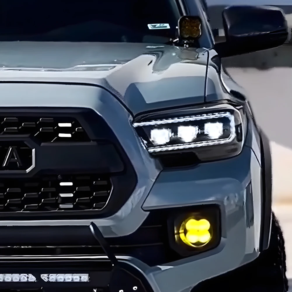 2016-2019 For Toyota Tacoma LED Auto Headlight Projector Assembly Car Front Lamps Three Dynamic Turn Lens Accessories Upgrade