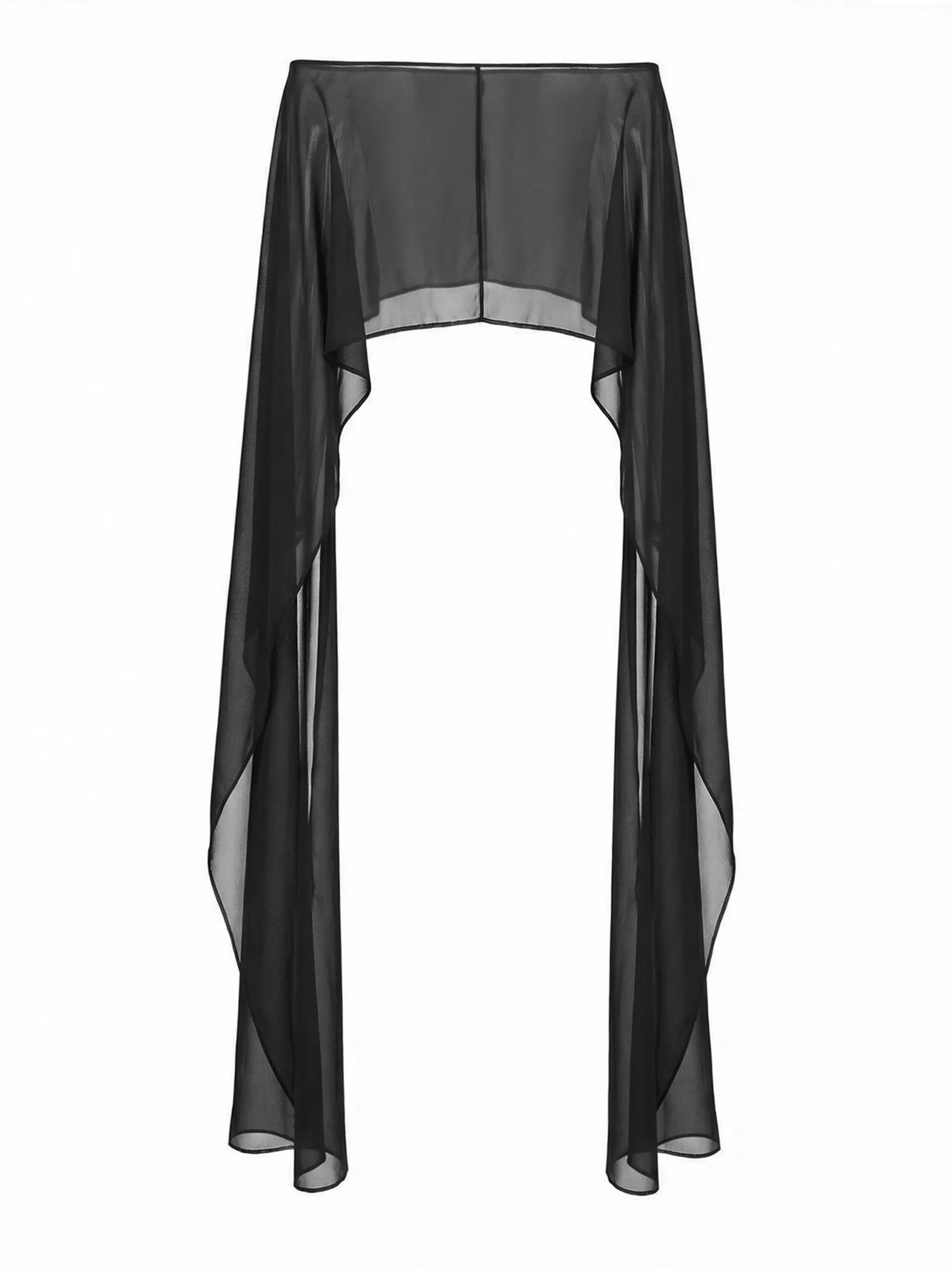 Women s Beach Swim Cover Up Sheer Poncho Loose Fit Long Chiffon Capelet for Poolside Vacation