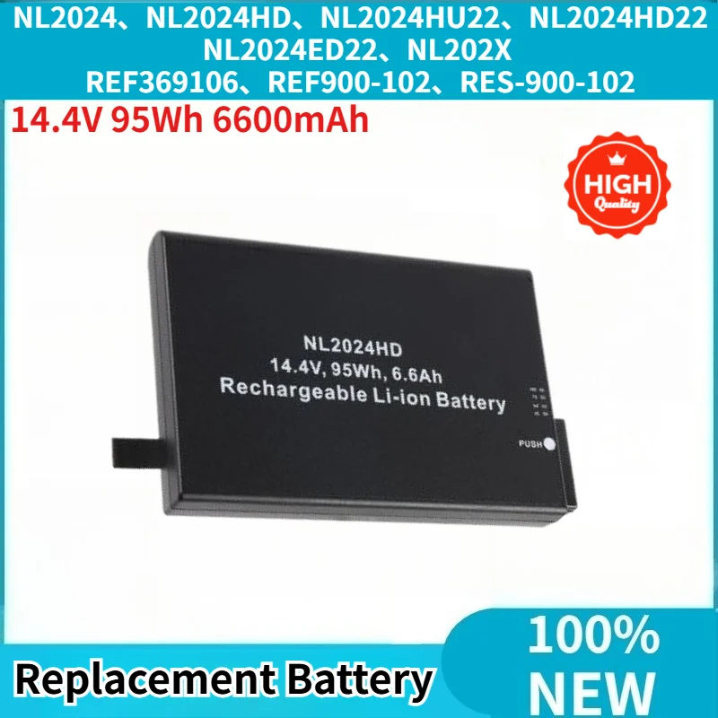 New NL2024HD NL2024 High Quality Battery 14.4V 95Wh 6600mAh for LasairIII 5100 PMS Dust Particle Counter Replacement Battery