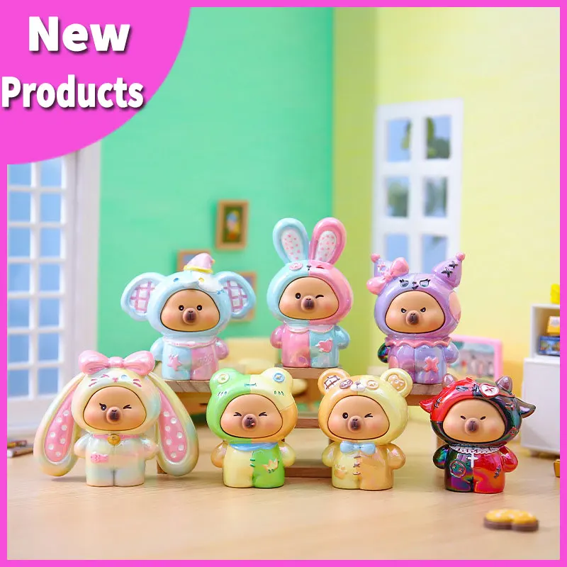 

Забавные новые товары, капибара, лесная вечеринка, слепая коробка, креативный мультяшный милый питомец, кукла-сюрприз, праздничный подарок, украшения для рабочего стола