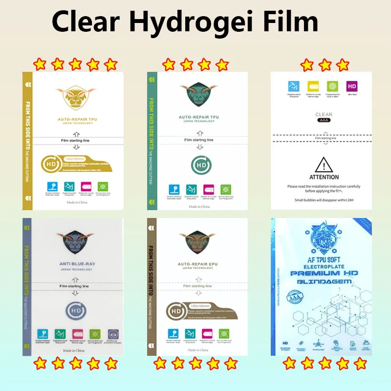 

5/50Pcs Mobile phone Clear Hydrogel Film Flexible Hydrogel Hydro dipping Sheet HD TPU/TPH Soft Mechanic Cutting Machine Plottter