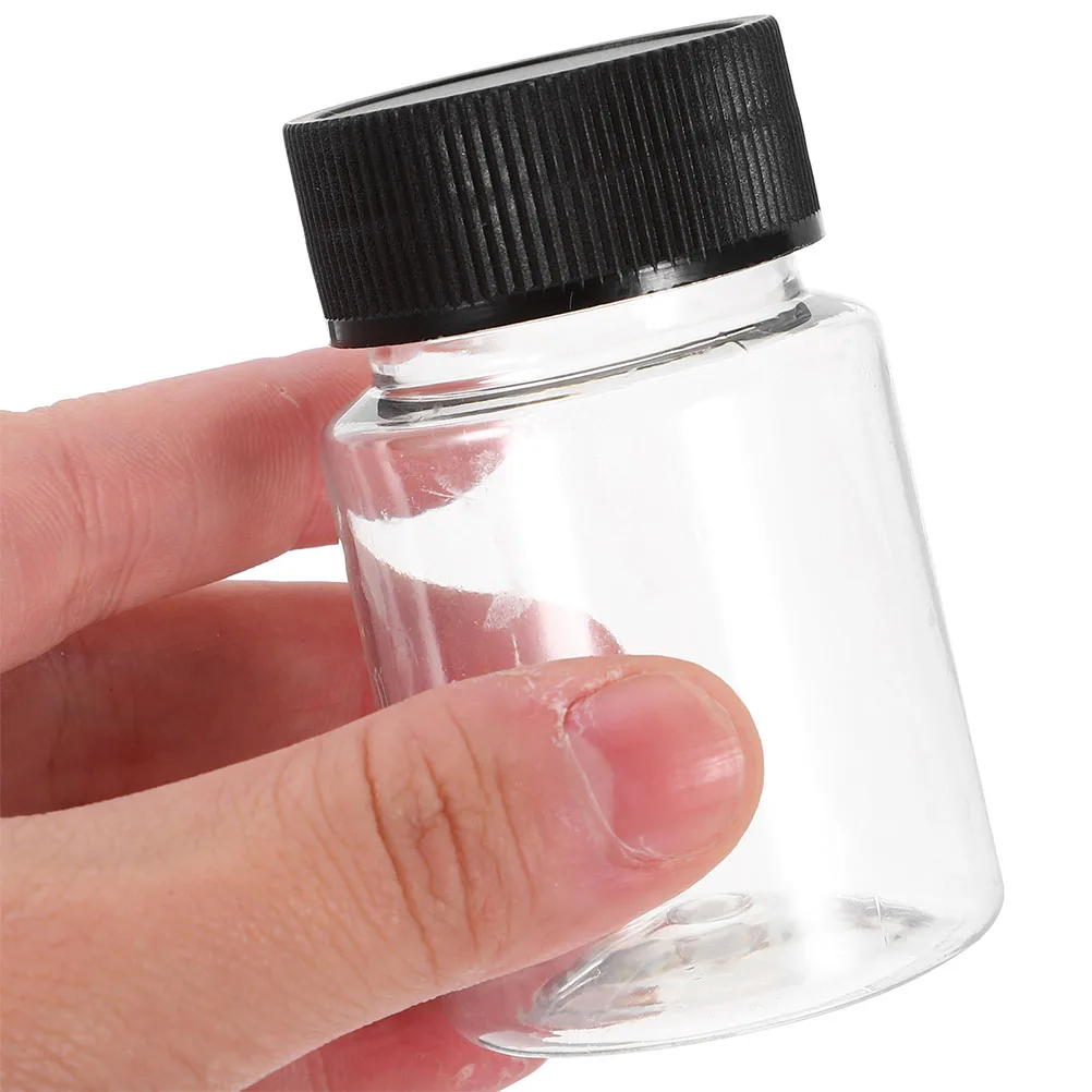 

10Pcs Plastic Sample Bottles Wide Leakproof Black Cap Laboratory Classroom Storage Vials 50ml Small Plastic Vials
