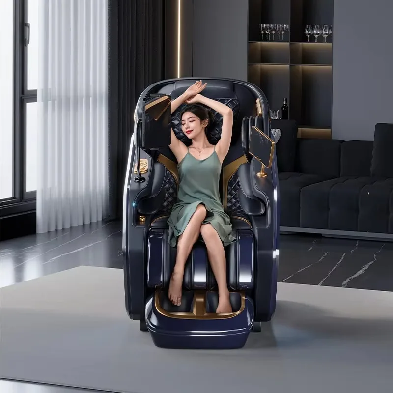 2025 Electric Massage Chair with Full Body Leather Heating Zero Gravity Spa Cushion for Foot & Arm for Leisure