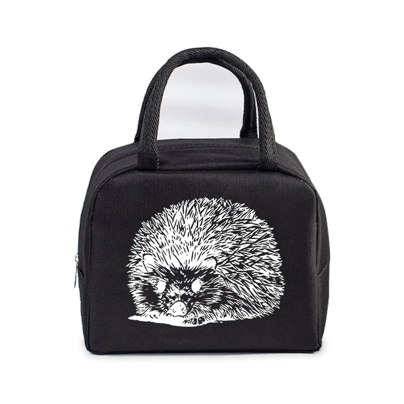 Bento Thermal Bag Dandelion Hedgehog Cartoon Print Women Insulation Portable Pouch Food Picnic Fresh Cooler Lunch Bag for Kids