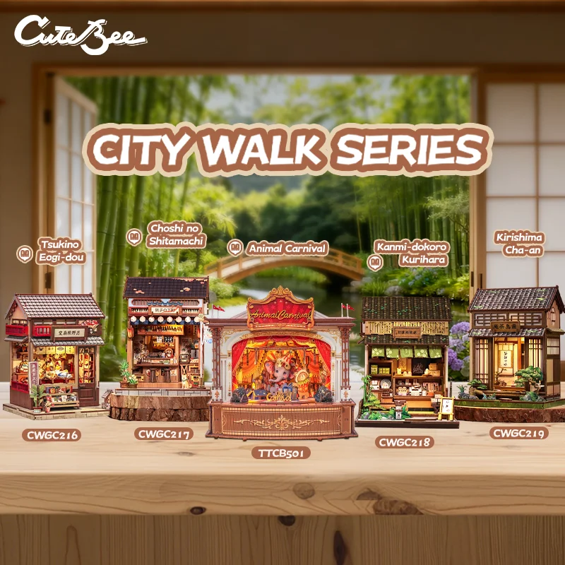 

CUTEBEE деревянный миниатюрный дом DIY книжный уголок комплект 3D волшебный кукольный домик книжная полка вставка для домашнего стола декоративный дисплей идеи подарков