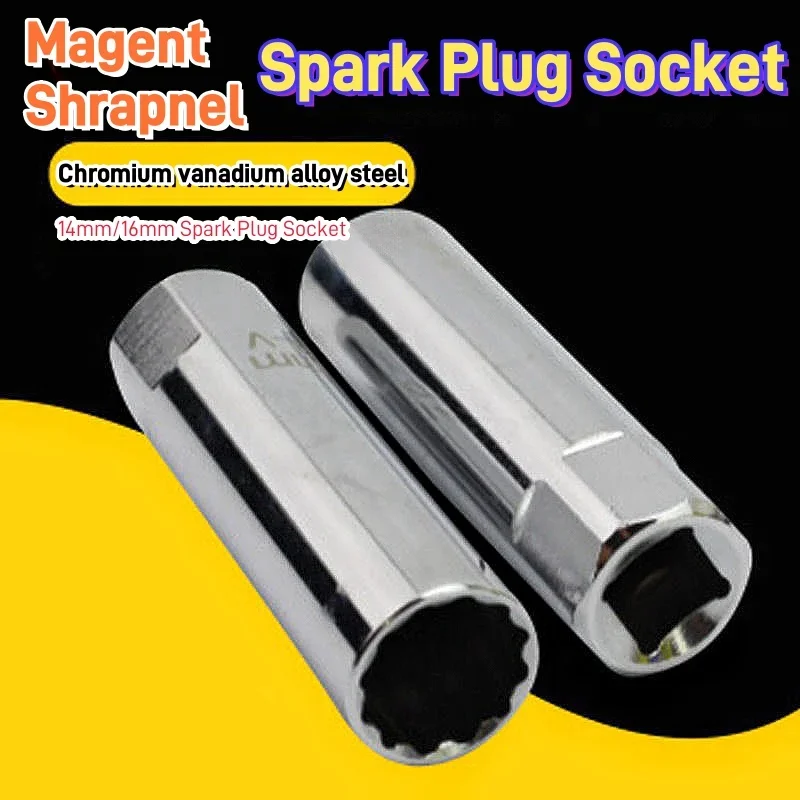 

Universal spark plug socket spark plug wrench magnetic Shrapnel plug disassembly automatic repair tool12/14/16mm