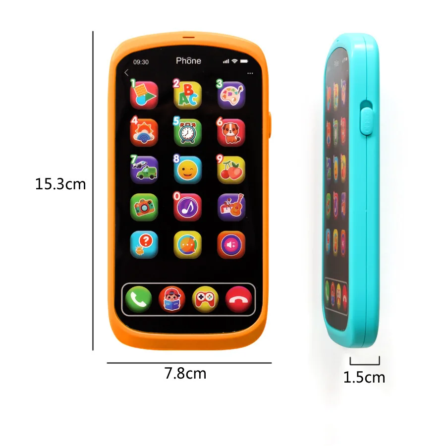 Jouet de téléphone à écran tactile pour enfants, Simulation de téléphone portable, Machine d'apprentissage de l'anglais avec lumière, jouet d'éducation précoce pour bébé, cadeau