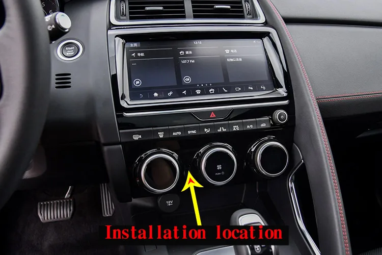 Car Air Conditioning Adjustment Display Decorative Frame Fit For Jaguar E-PACE E PACE 2018 2019 Auto Interior Accessories