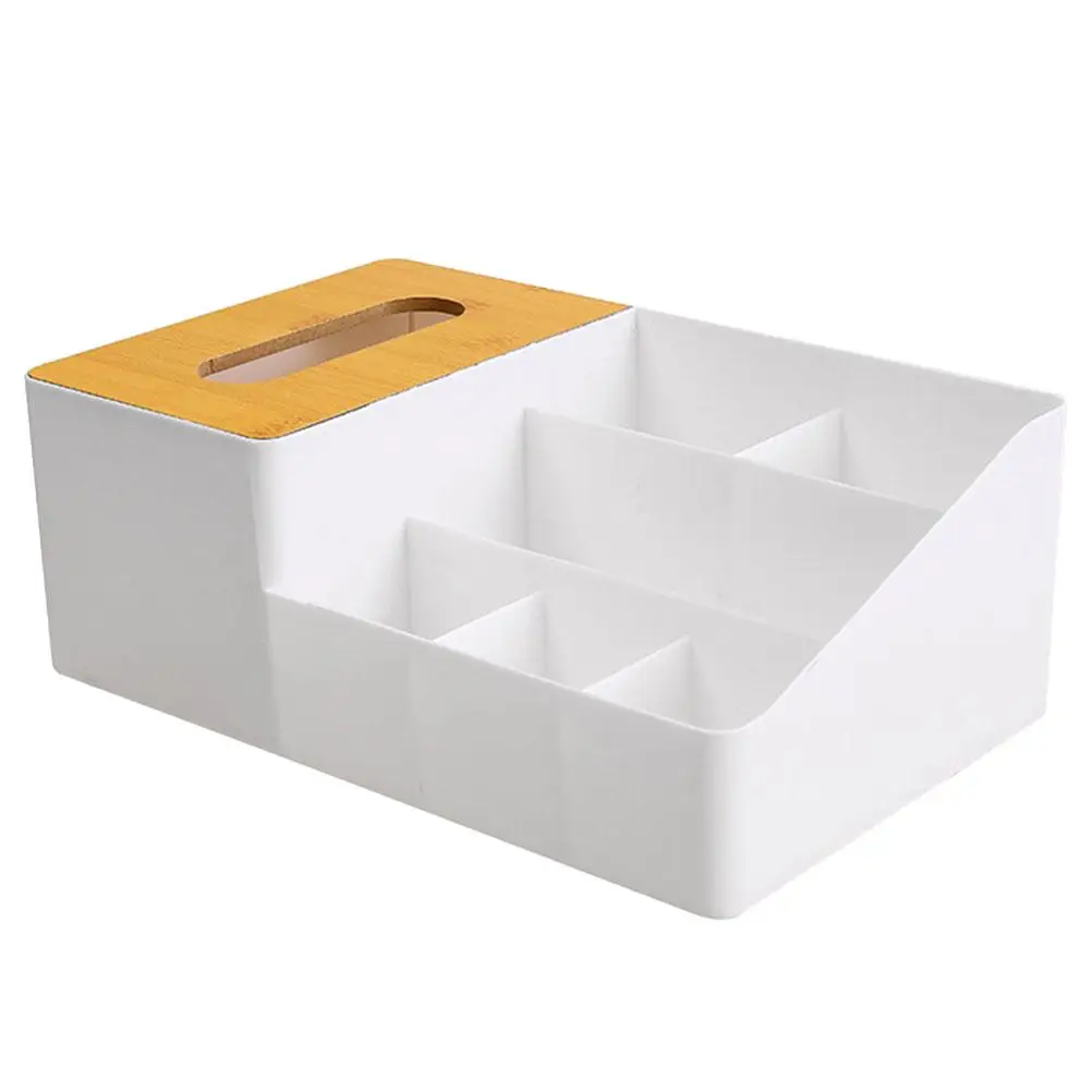

Bamboo Storage Box Tissue Container Desk Organizer Durable PP Material Bedroom Bathroom Kitchen Room Multi Use Large