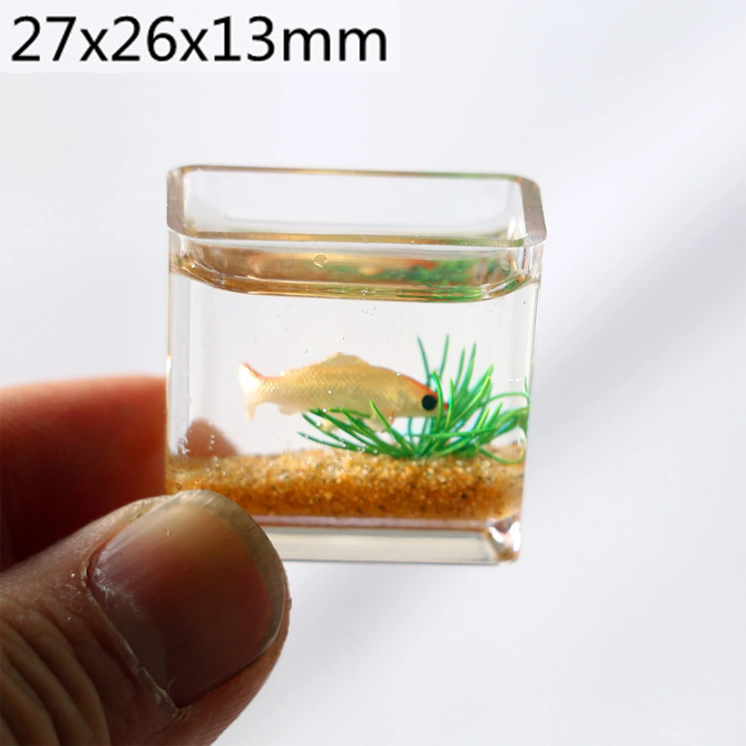 Dollhouse Miniature ถังปลาแก้ว - Aquarium Fish Cave บทวิจารณ์และราคา
