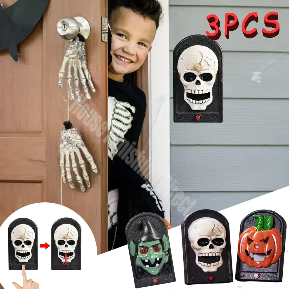 Halloween Haunted Doorbell Animated Eyeball Halloween Decoration with Spooky Sounds Halloween Doorbell Party Decor