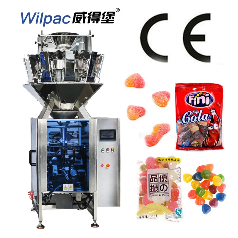 

Multiheads Weighing and Packing Vertical Multi-function Small Bag Gummy Candy Packaging Machine