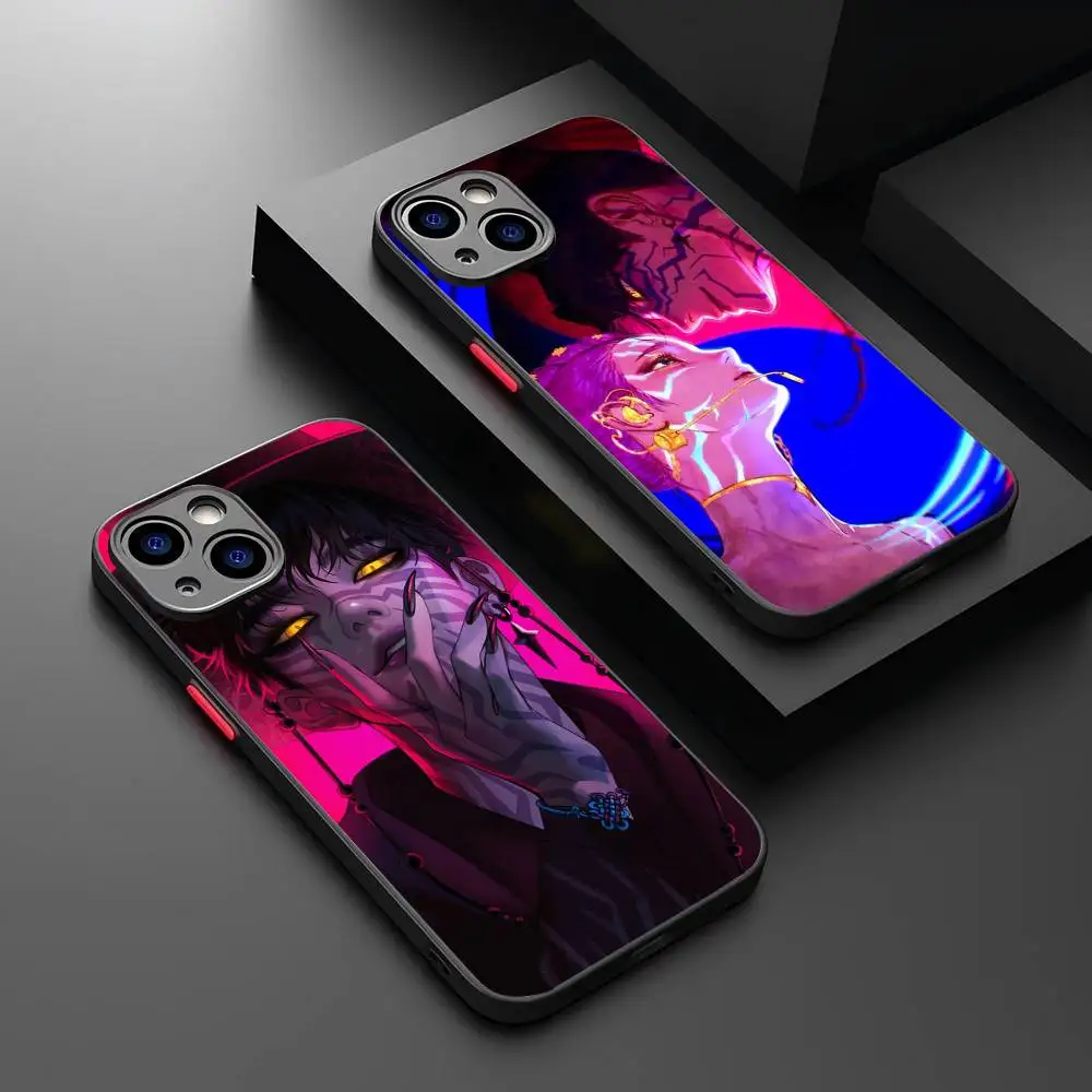 حافظة هاتف KPop Demon Hunters Jinu لهاتف آيفون 14 11 12 13 Mini Pro Max 8 7 Plus X XR XS MAX غطاء شفاف غير لامع