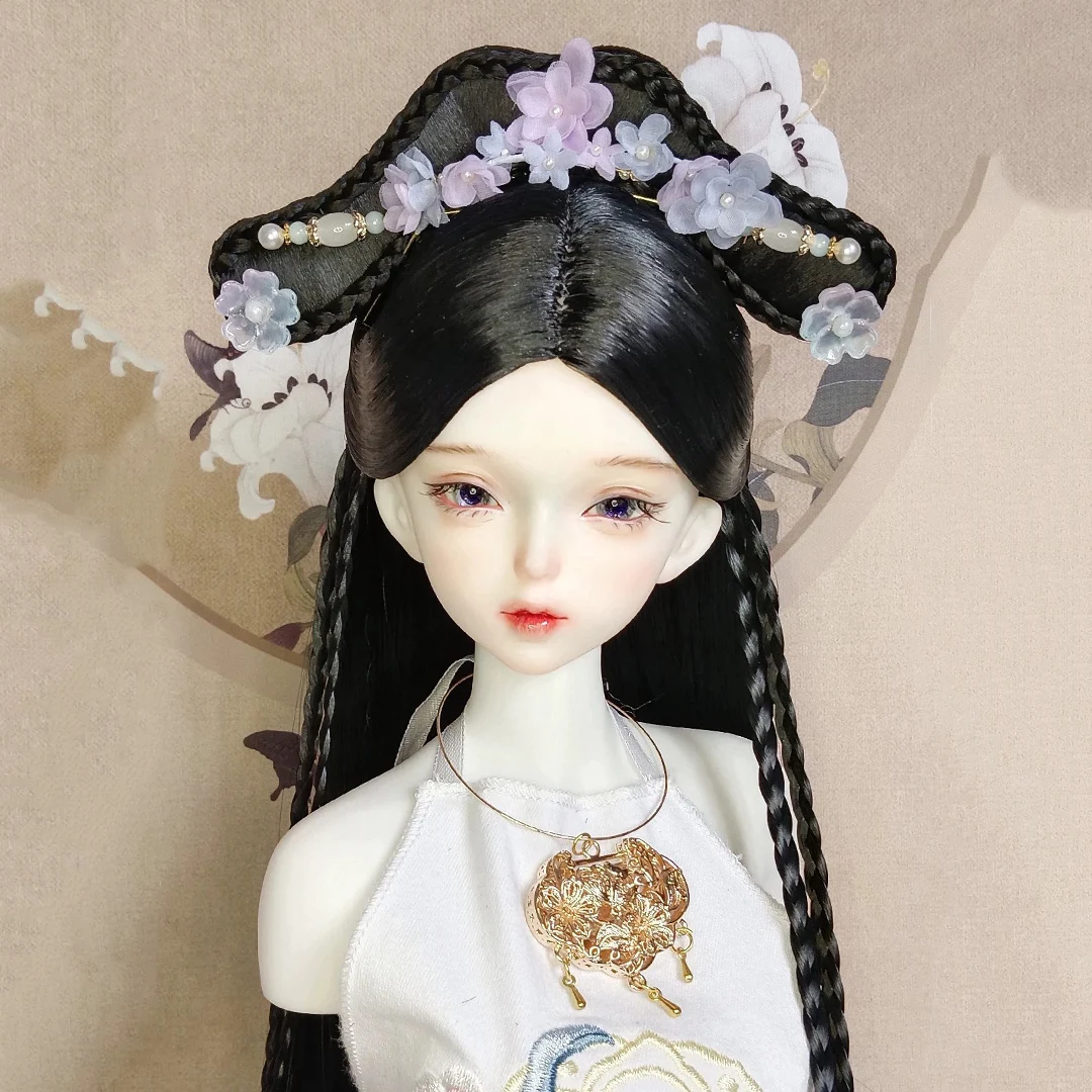 1/4 1/3 Scale BJD Doll Wigs Ancient Costume Hanfu Vintage Long Hair Fairy Wig For MSD SD13 Big Girl SSDF Accessories A1792