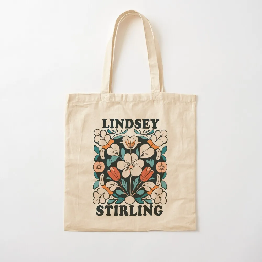 

Lindsey Stirling Merch Lindsey Stirling Flower Tote Bag hand bags reusable grocery bags Canvas Tote Bag