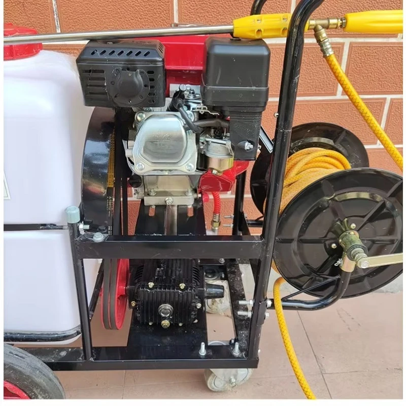 Cart Type 60L  Motorized Sprayer with Automatic Hose Reel for Farm Garden Agriculture Pest Control Use