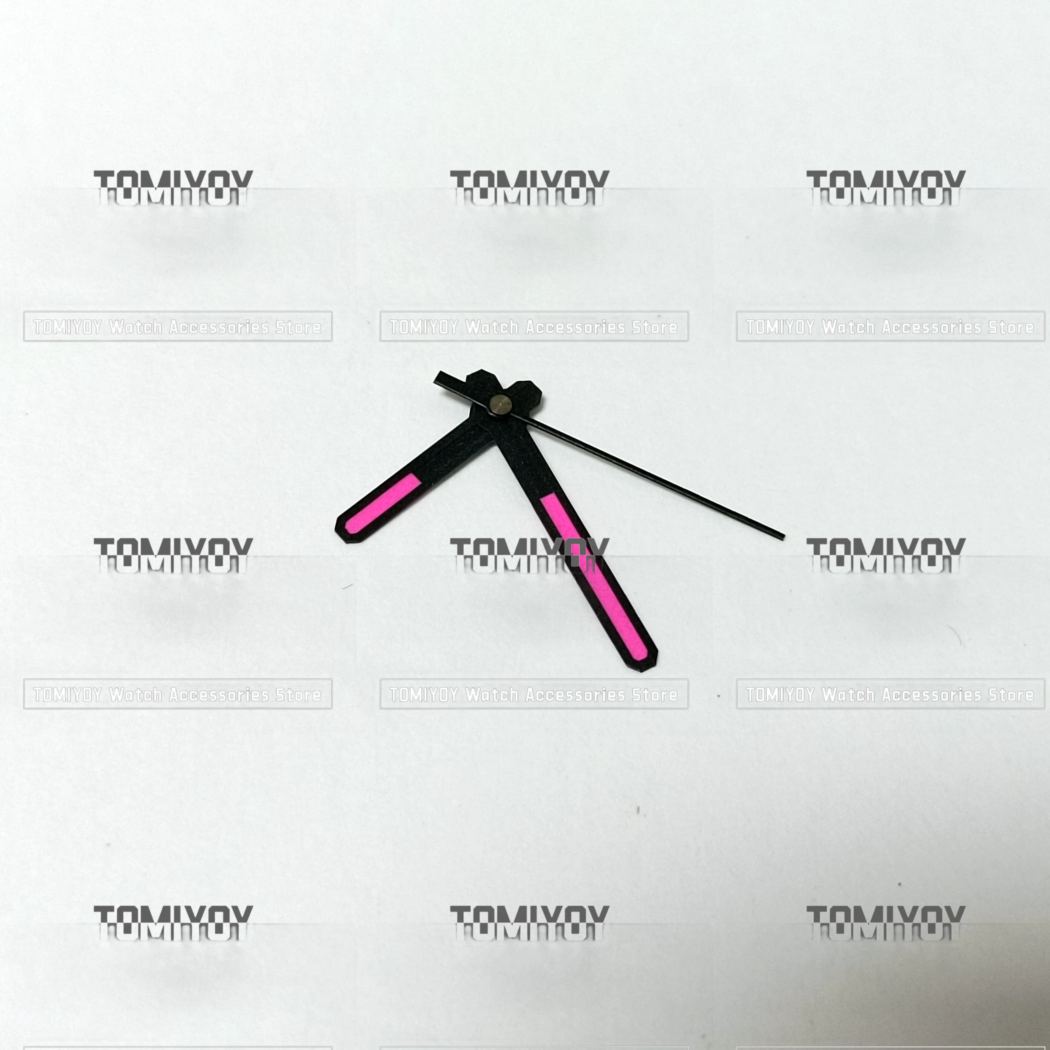 Brushed Matt Black Pink watch hands with BGW9 Luminous Fit For SKX NH35/36 Series 7S35 4R35 Movement