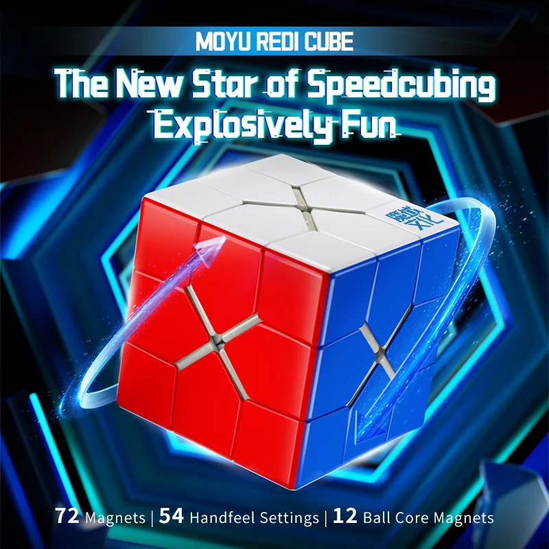 MoYu Redi Cube 3x3 الكرة الأساسية النسخة المغناطيسية مكعب ماجيك سرعة مكعب ستيكيرليس سوبر المهنية Speedcube لغز لعب الأطفال