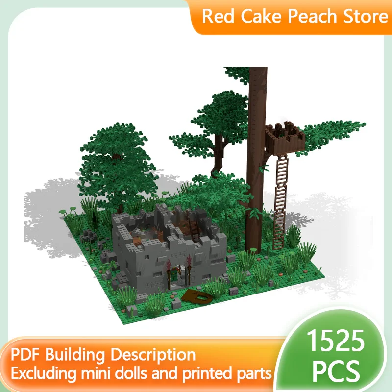 

Medieval Castle Model MOC Building Bricks Ruins In The Forest Modular Technology Children Holiday Gifts Assemble Toys Suit