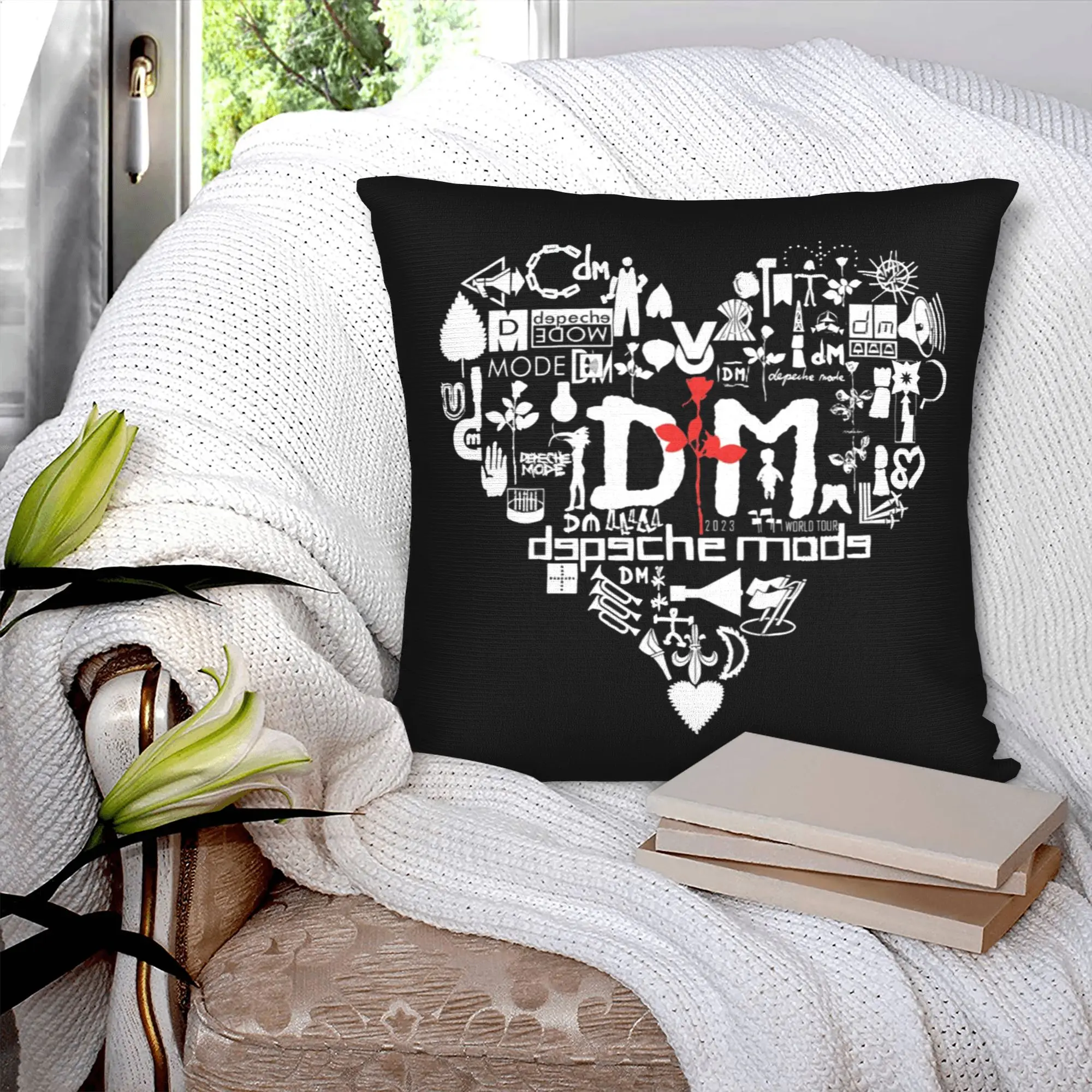 Depeche Cool Mode Electronic Rock Cushion Cover 45x45cm  Soft Modern Pillows Home Decor