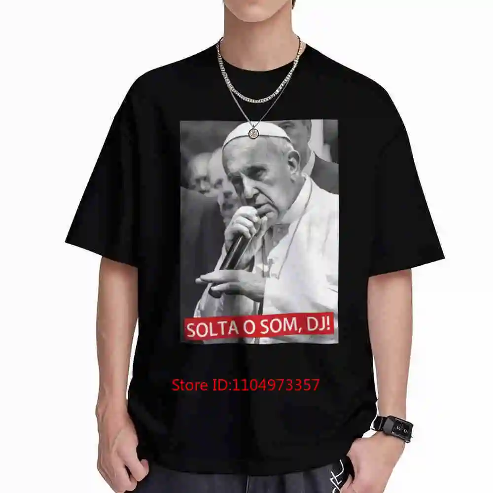 230 Grams Of Pope With Microphone Short Sleeve Tee 100% Cotton T-Shirt