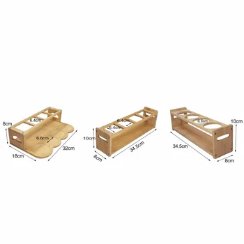 Bambusová kuchyňská úložná police s dvojitou vrstvou, kuchyňské náčiní, úložný stojan na koření, kulatý čtvercový stojan na lahve s olejem, restaurace 8 nejlepší prodej stojan na lahve kuchyňského oleje - №6