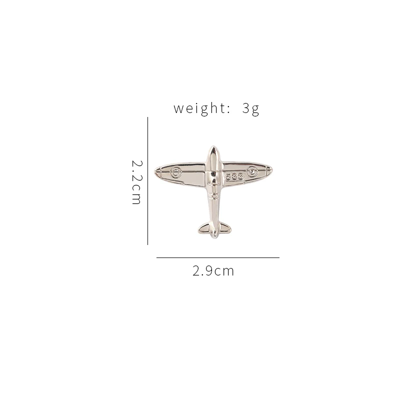 Cartoon Aircraft Gold Silver Enamel Pins Brooch Clothing Lapel Badges Metal Deco Jewelry Gifts Custom Wholesale