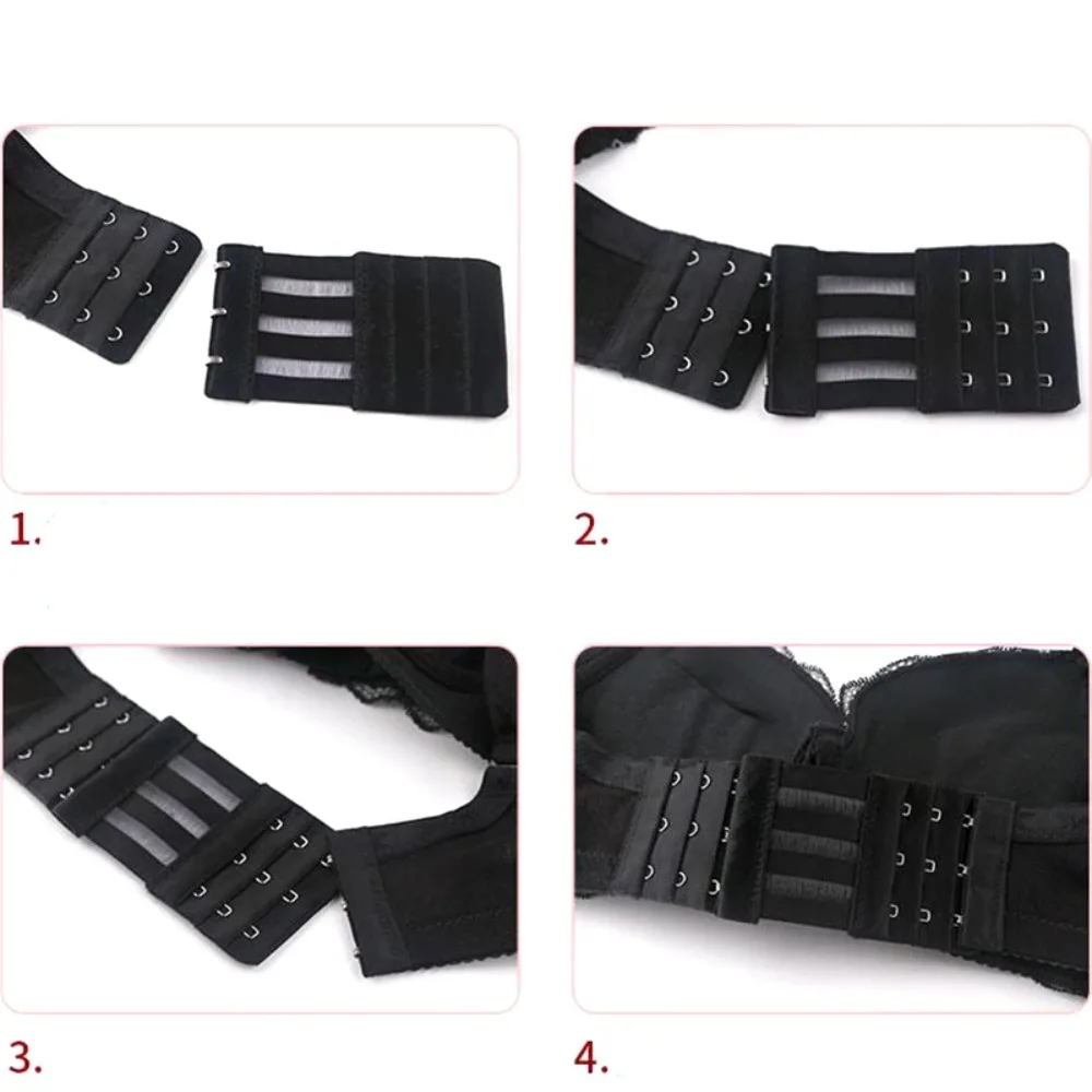 3 Hooks 3 Rows Bra Extension Buckle 3pcs/Set Buckle DIY Bra Extenders Strap Intimates Accessories Adjustable Lingerie Strap