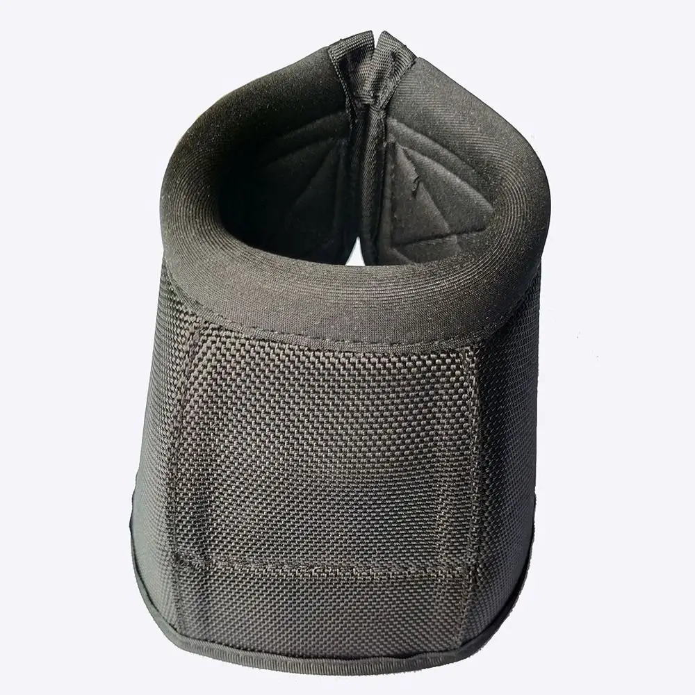 Durável Oxford tecido preto cavalo pés guardas, Botas resistentes ao rasgo, Protetor de pulsos reutilizável casco, 1 par