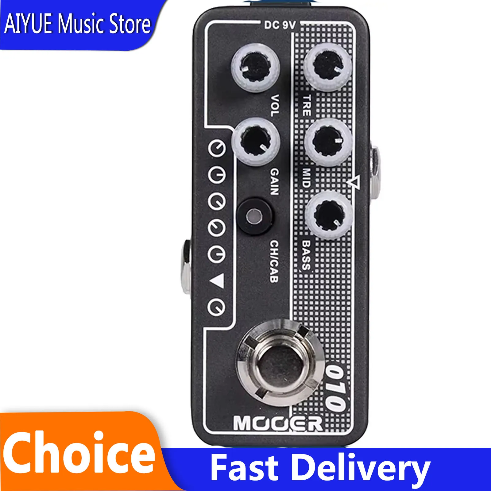 Pedal de Efectos para Guitarra MOOER M010 Two Stones, Simulación de Gabinete de Altavoz, Efecto de Alta Ganancia, Pedal Tap Tempo, Accesorio para Guitarra