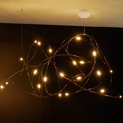 Disco Quasar candelabro nórdico Moooi flocado lámpara de luciérnaga de diseñador para hoteles, comedor de lujo, muebles, iluminación de escaleras