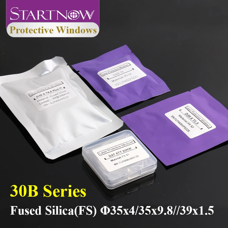 Startnow Fiber Laser Protective Windows 35x4/36x3/37x1.6/37x7/38.1x1.6 Shield Lens For Raytools WSX Cutting Welidng Head Lenses