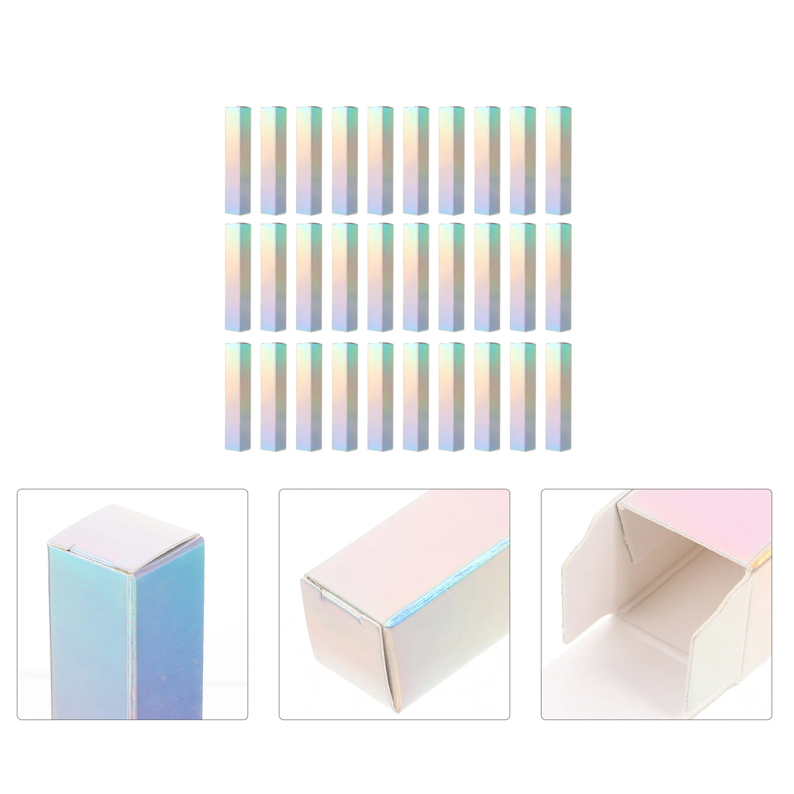 

50 Pcs Laser Packaging Paper Box Lipgloss Mini Lipsticks Samples Case Empty Boxes