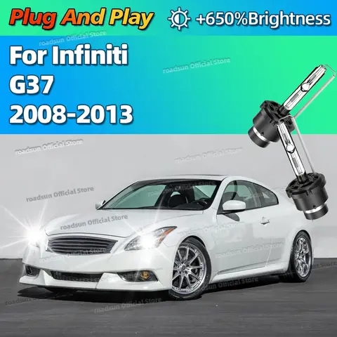 제논 35W 6000K 화이트 자동차 HID 헤드라이트 인피니티 G37 2008-2013용 D2S 전구 교체 플러그 앤 플레이
