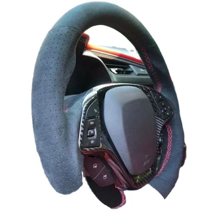 Corvette Steering wheel cover Dry Carbon Fiber