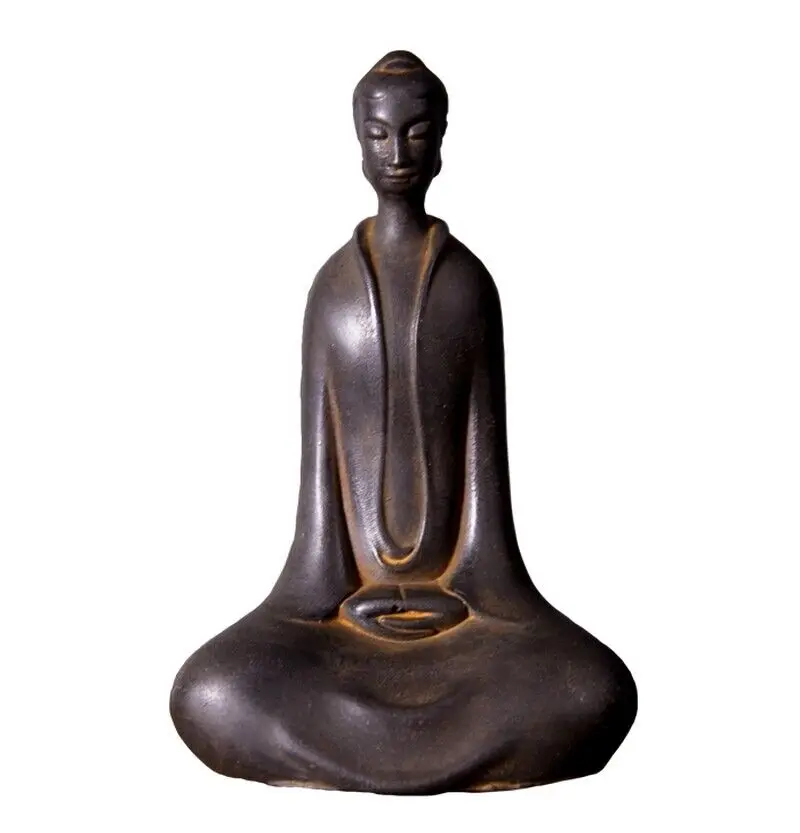 Chinese Buddha Statue Meditating Zen Religious Belief Decor