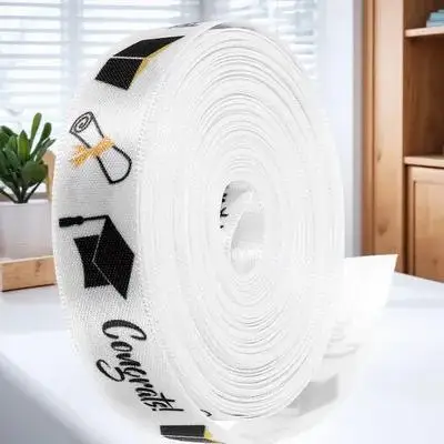 

2024 Graduation Gift Packing Ribbon 2cmx9m Polyester Webbing DIY Crafts Making Wrapping Bow Holiday Present Decor