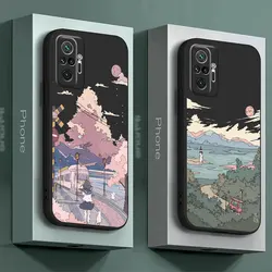 Phone Case for Xiaomi Mi 13 12 Lite 11T 12T 11 Lite Note 10 CC9 Pro 10T Pro 10T Lite 11T Pro summer sky Capa Cover Black Soft