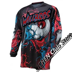 Graffiti Sports Brand Downhill Suit Sport Motorcycle Sunscreen Cycling Suit Long-Sleeved Quick-Drying Men’S And Women’S T-Shirt