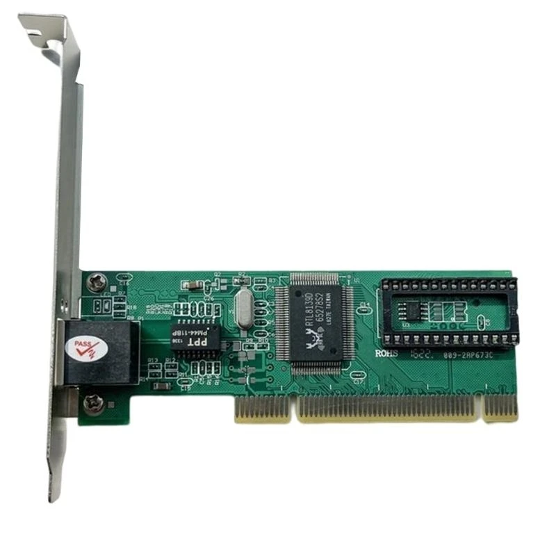 

652F PCI RTL8139D RJ45 Ethernet Lan Card NIC Ethernet Lan PCI Card Adapter for Desktop Computer 10/100Mbps