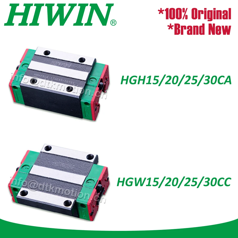 Genuine HIWIN Slider Block HGH15CA HGH20CA HGH25CA HGH30CA HGW15CC HGW20CC HGW25CC HGW30CC Truck Linear Guideways Carriage New