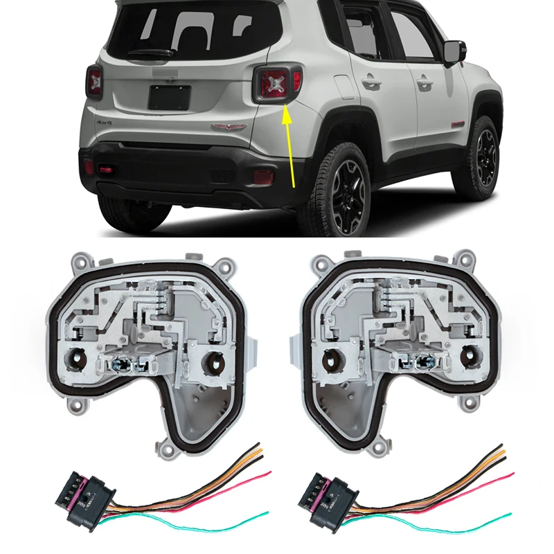 Dla Jeep Renegade 2015 2016 2017 2018 2019 2020 Samochodowe tylne światło hamowania Uchwyt podstawy Gniazdo Wiązka przewodów Wtyczka