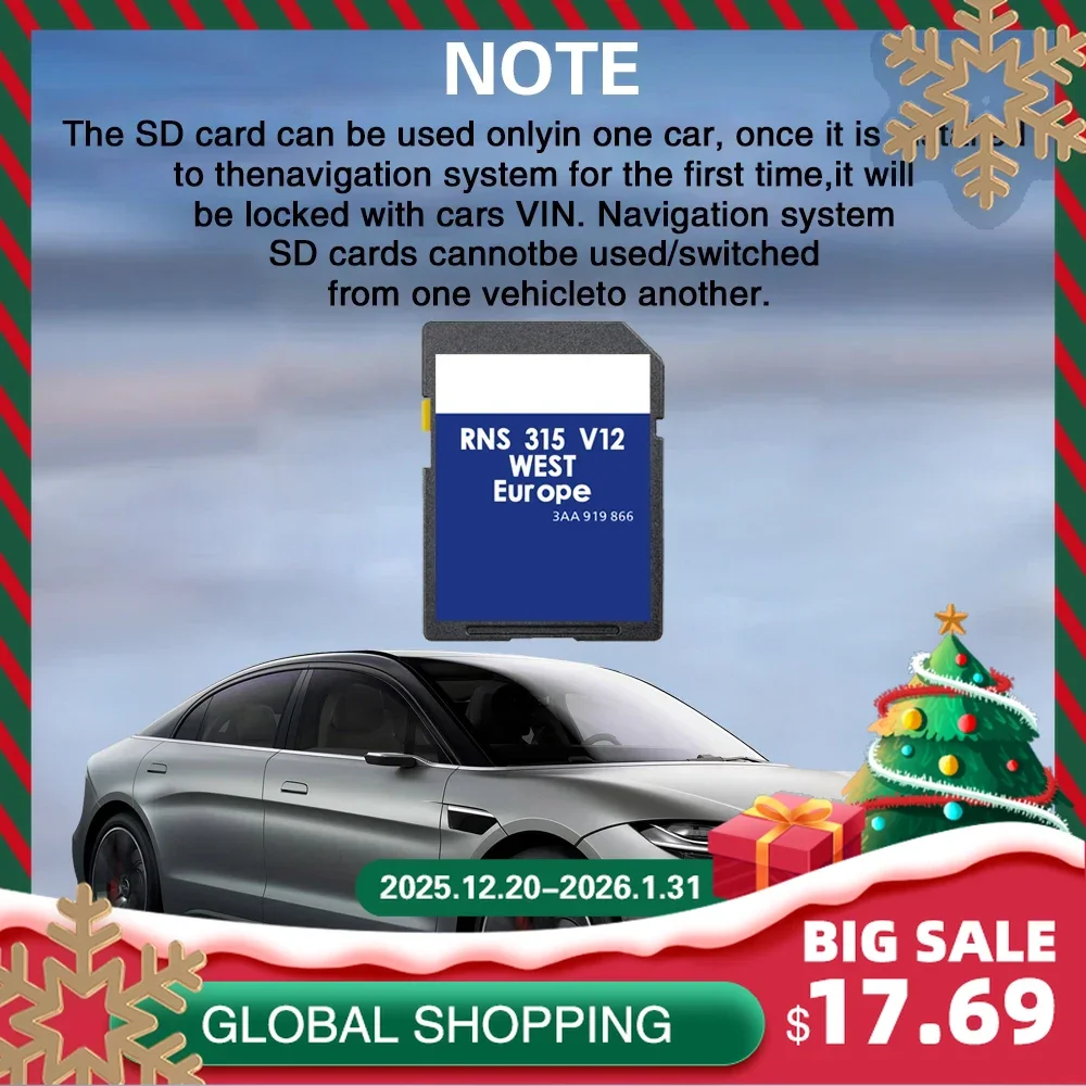 

for Bosch Caddy GP Maxi (A5) Kasten 2011-2015 Navigation RNS315 WEST SD Card Europe Spain Italy Netherlands England