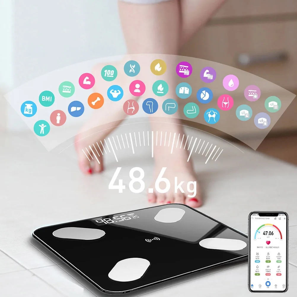 

Smart Digital Scale Electronic Scales Body Weight Fat Scale Health Monitor Kitchen Use Large Display Auto Electronic Scale