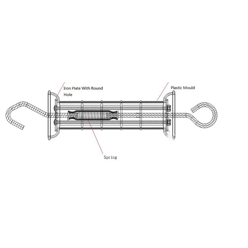 Livestock Farm Electric Fence Door Handle With Insulator Cattle, Sheep, Horse And Pig Fence Pasture Fence Accessories