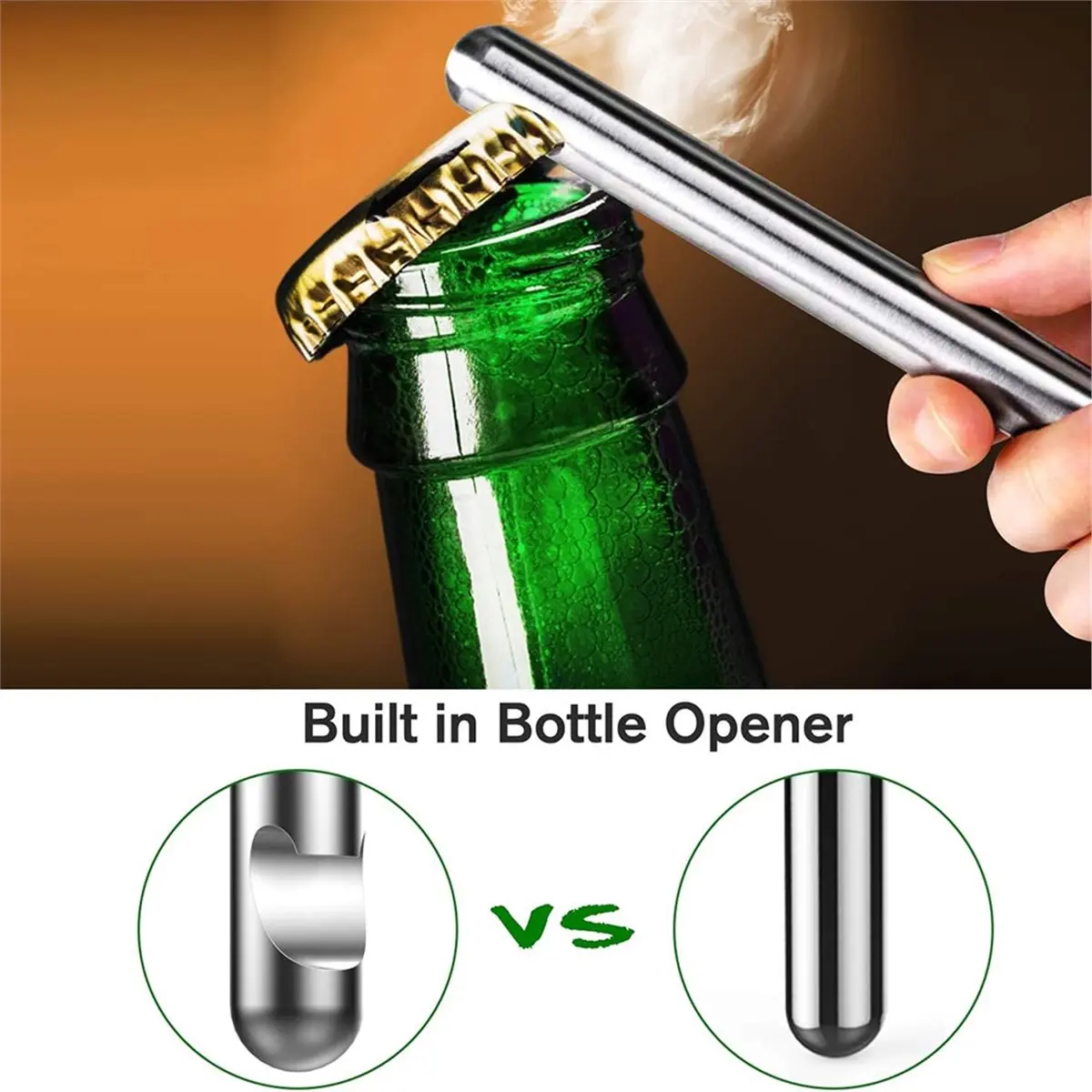 2026 New 2pcs Beer Chiller Sticks for Bottles Set Stainless Steel Cooling for Beer Ice Pops